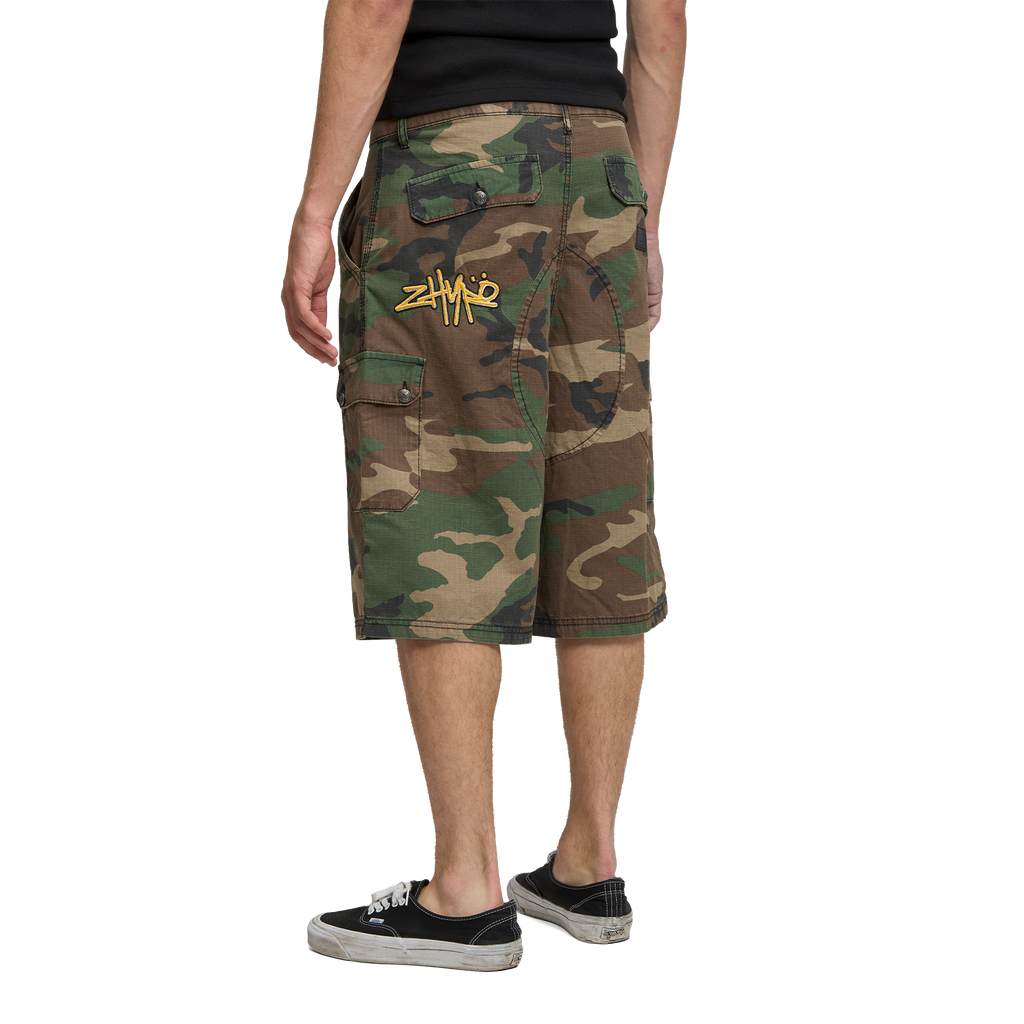 Cargo Shorts in Washed Camo