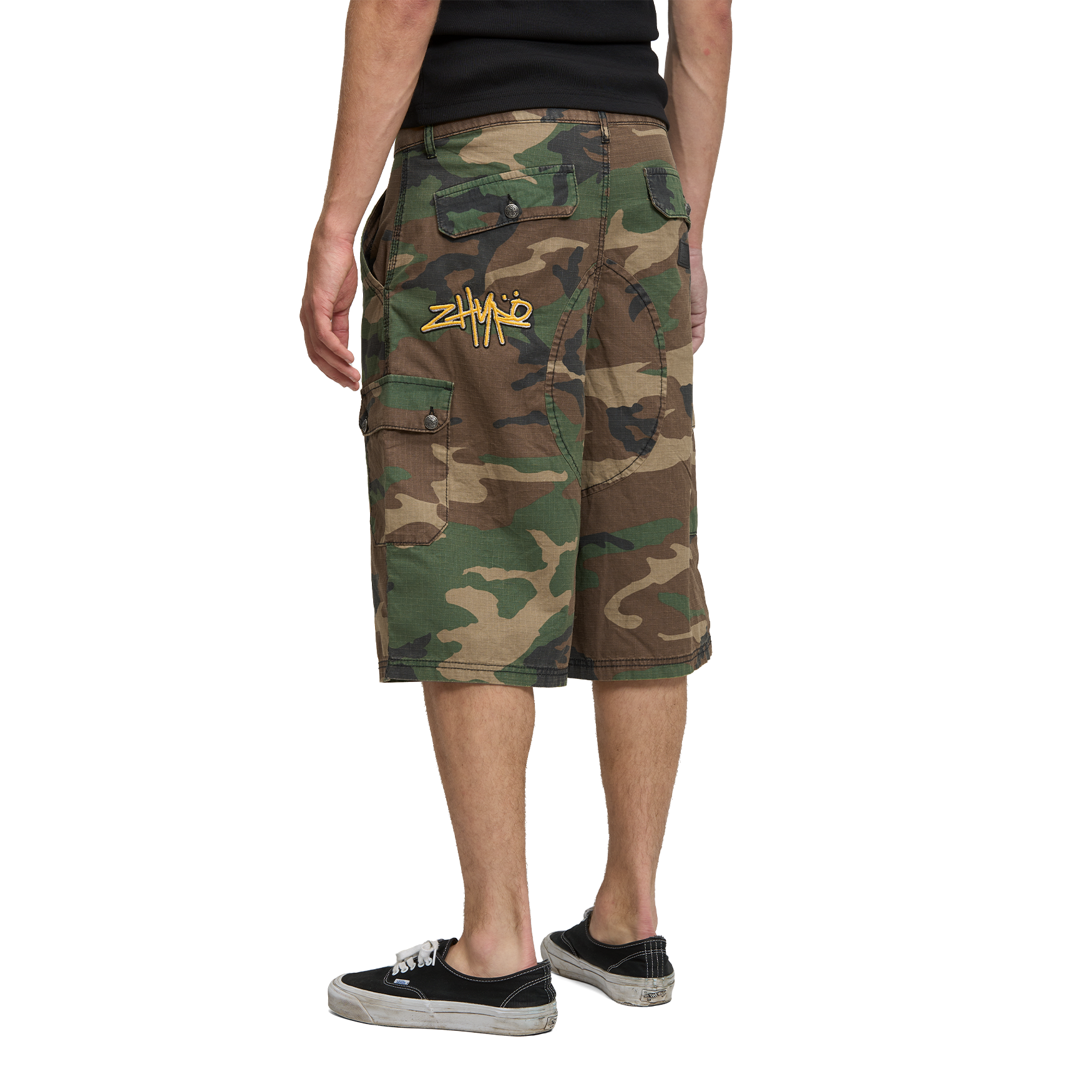 Cargo Shorts in Washed Camo