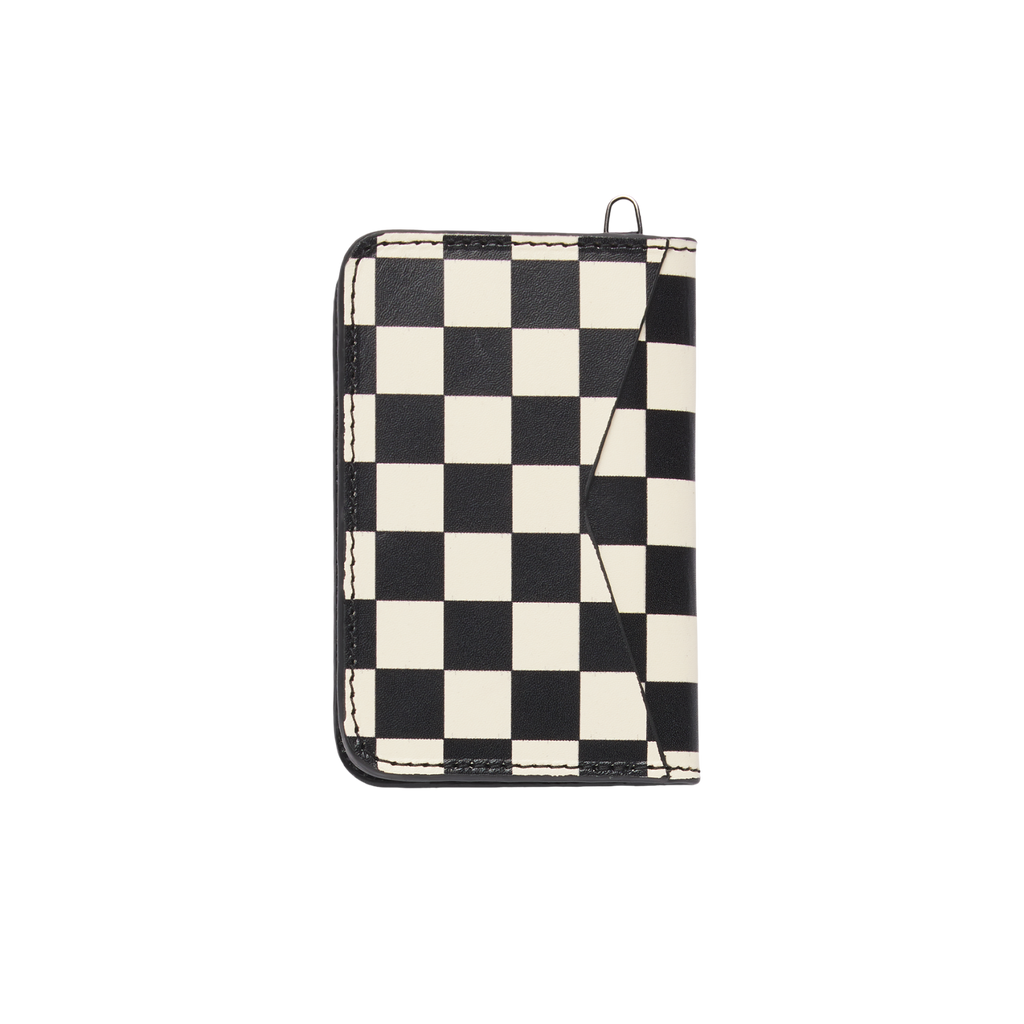 ZHY Bi-Fold Wallet in Black Checker