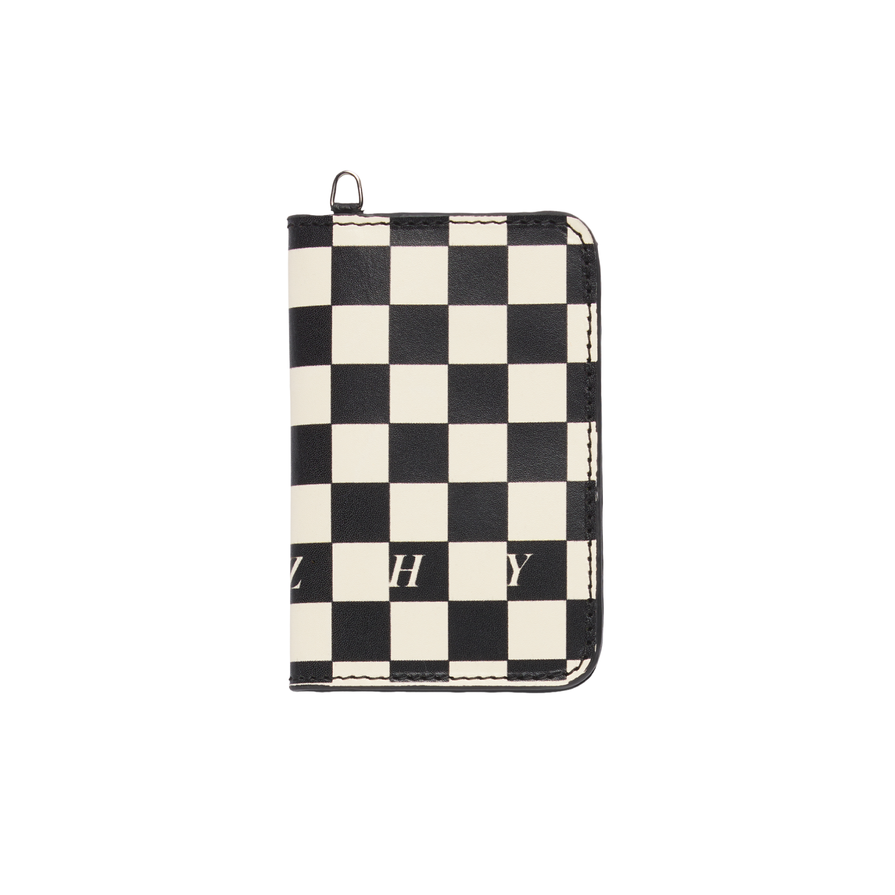 ZHY Bi-Fold Wallet in Black Checker