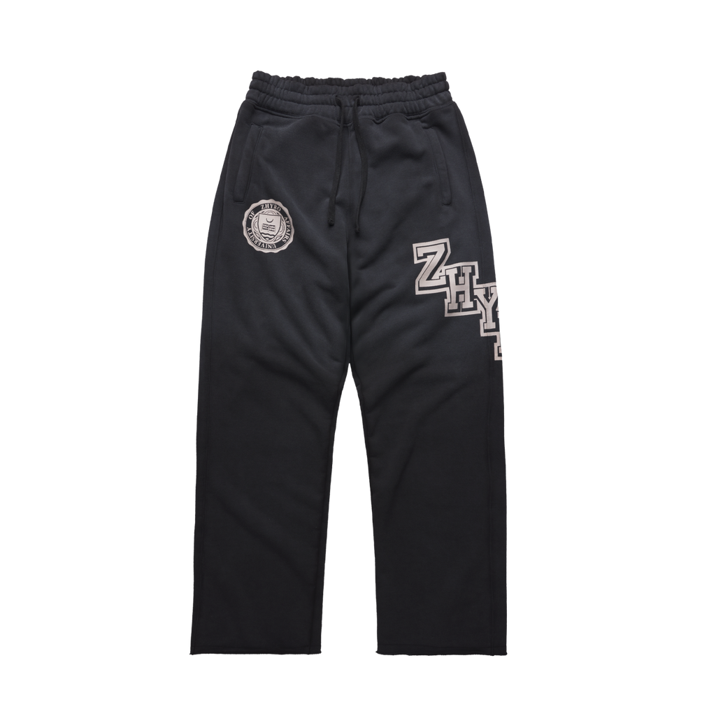 College Sweatpants in Sunfaded Black