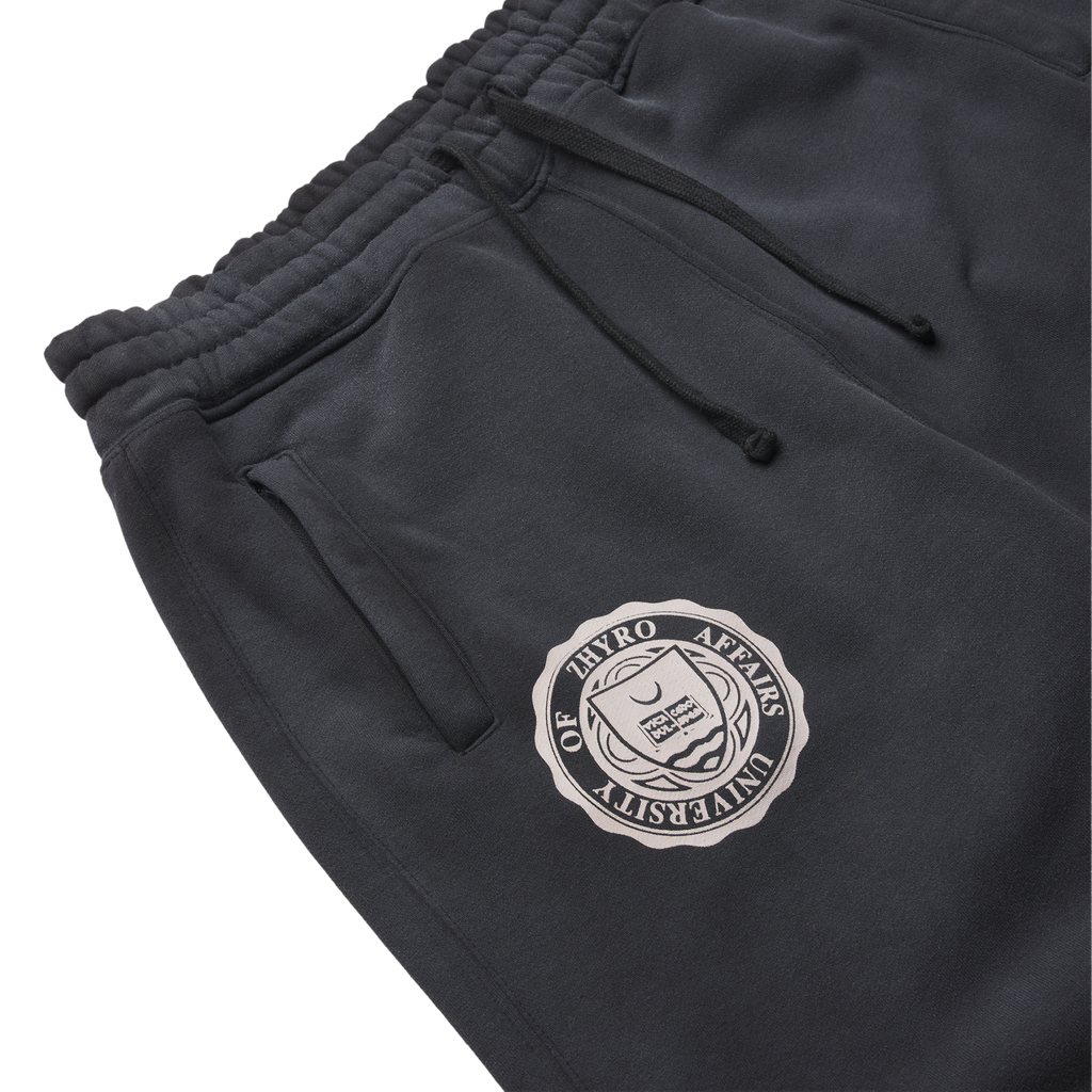 College Sweatpants in Sunfaded Black