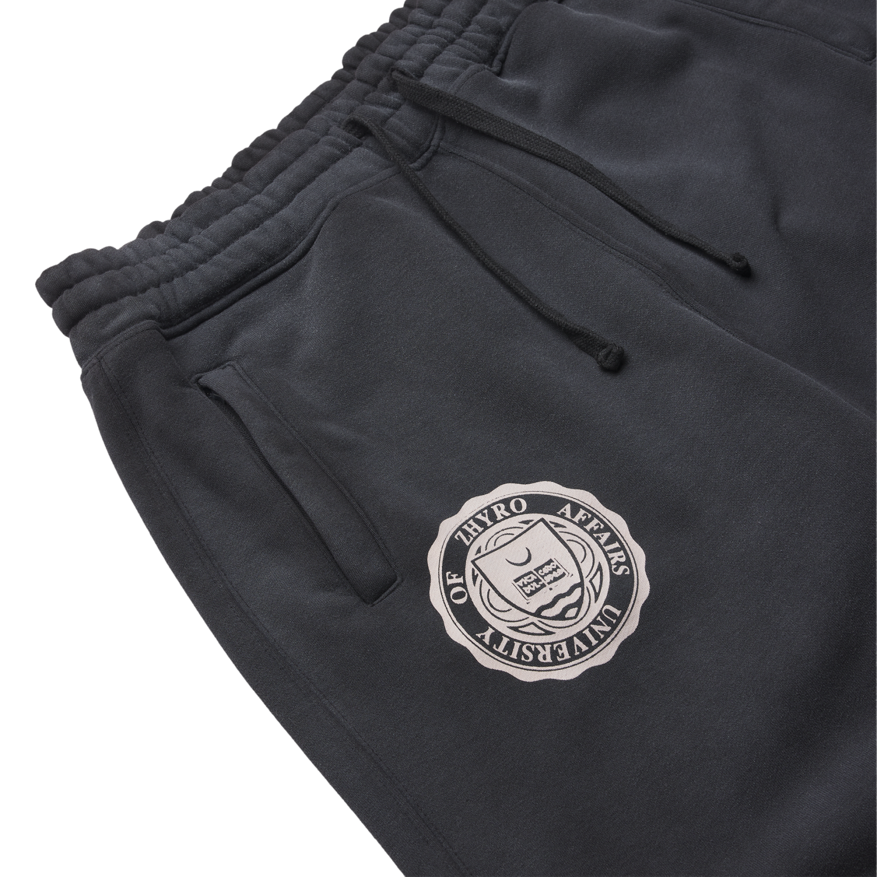 College Sweatpants in Sunfaded Black