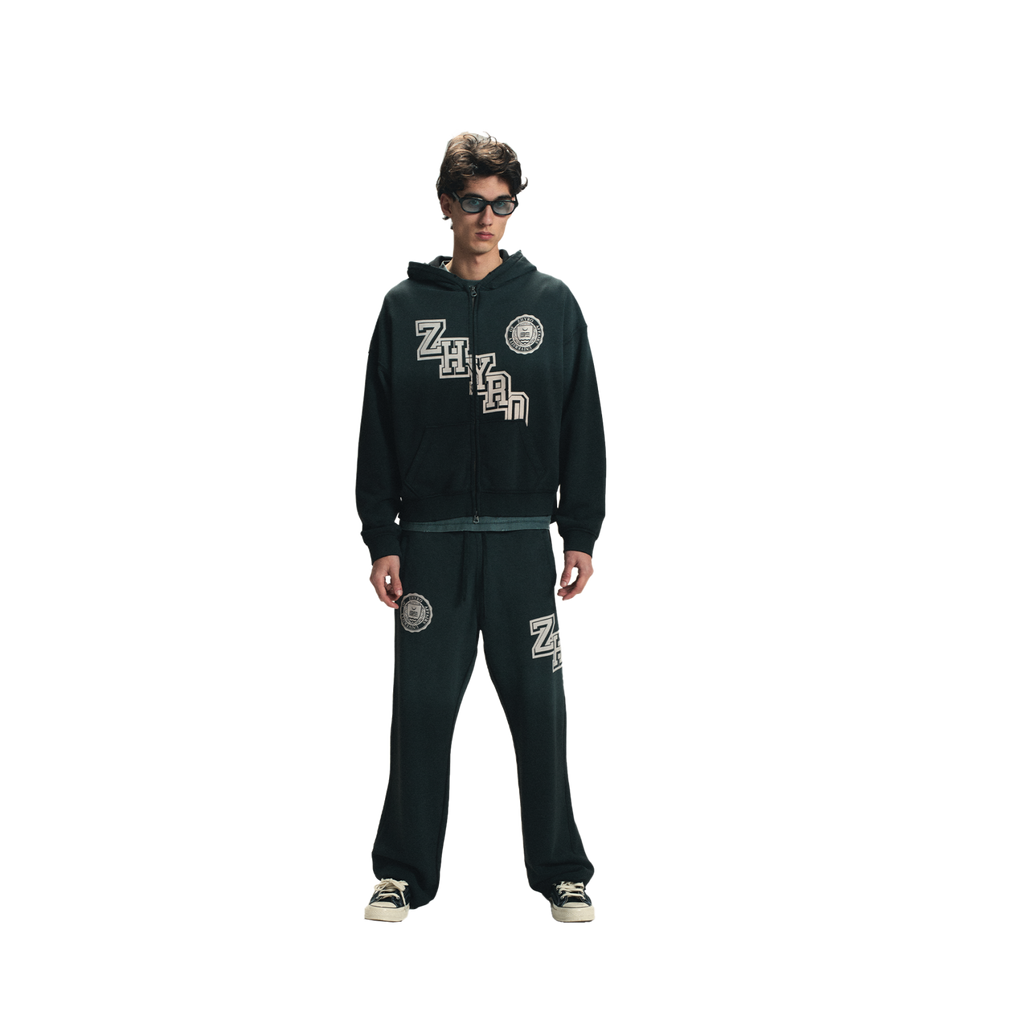 College Sweatpants in Sunfaded Black