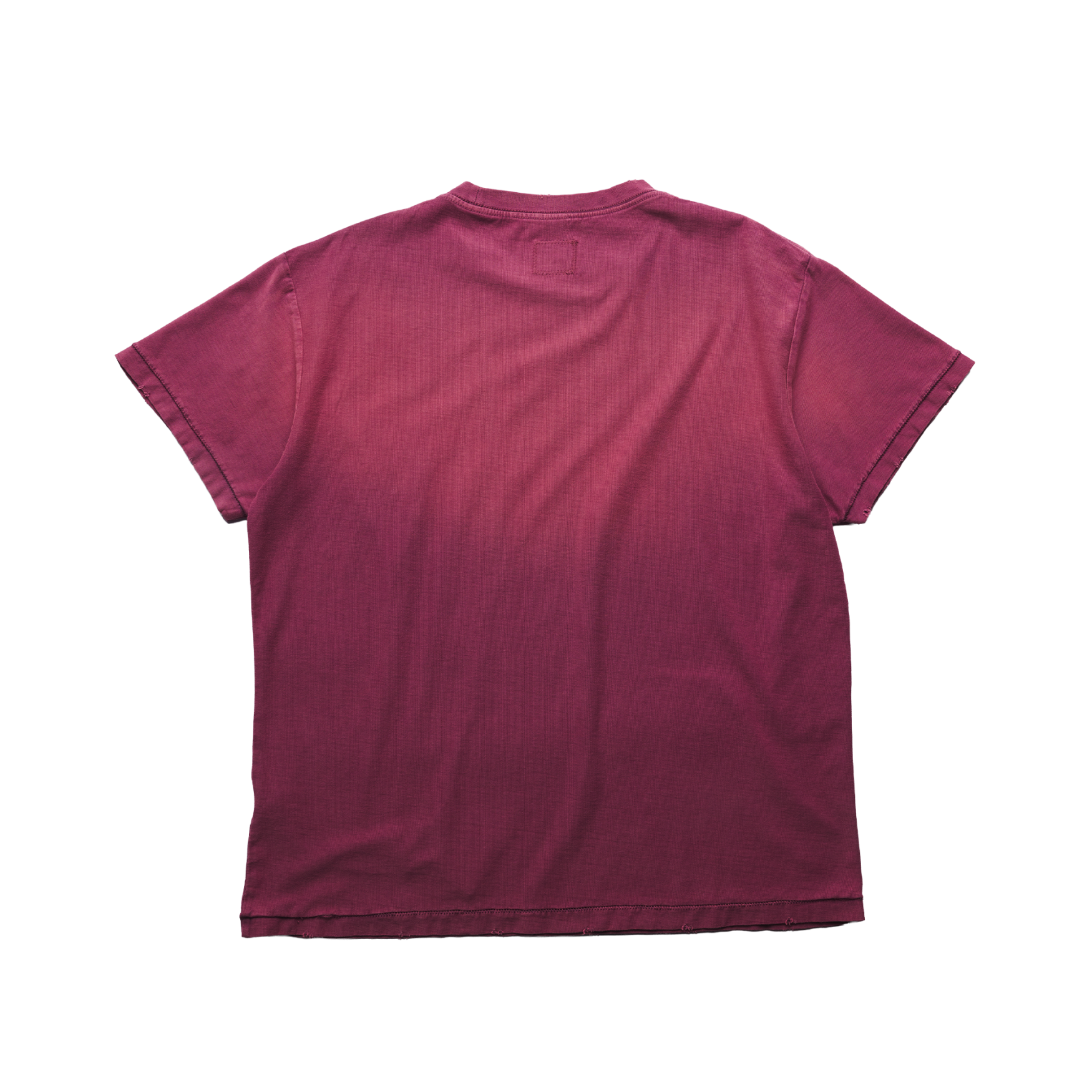 College Tee in Sunfaded Burgundy