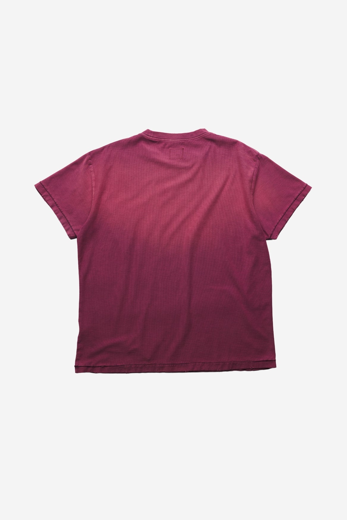 College Tee in Sunfaded Burgundy