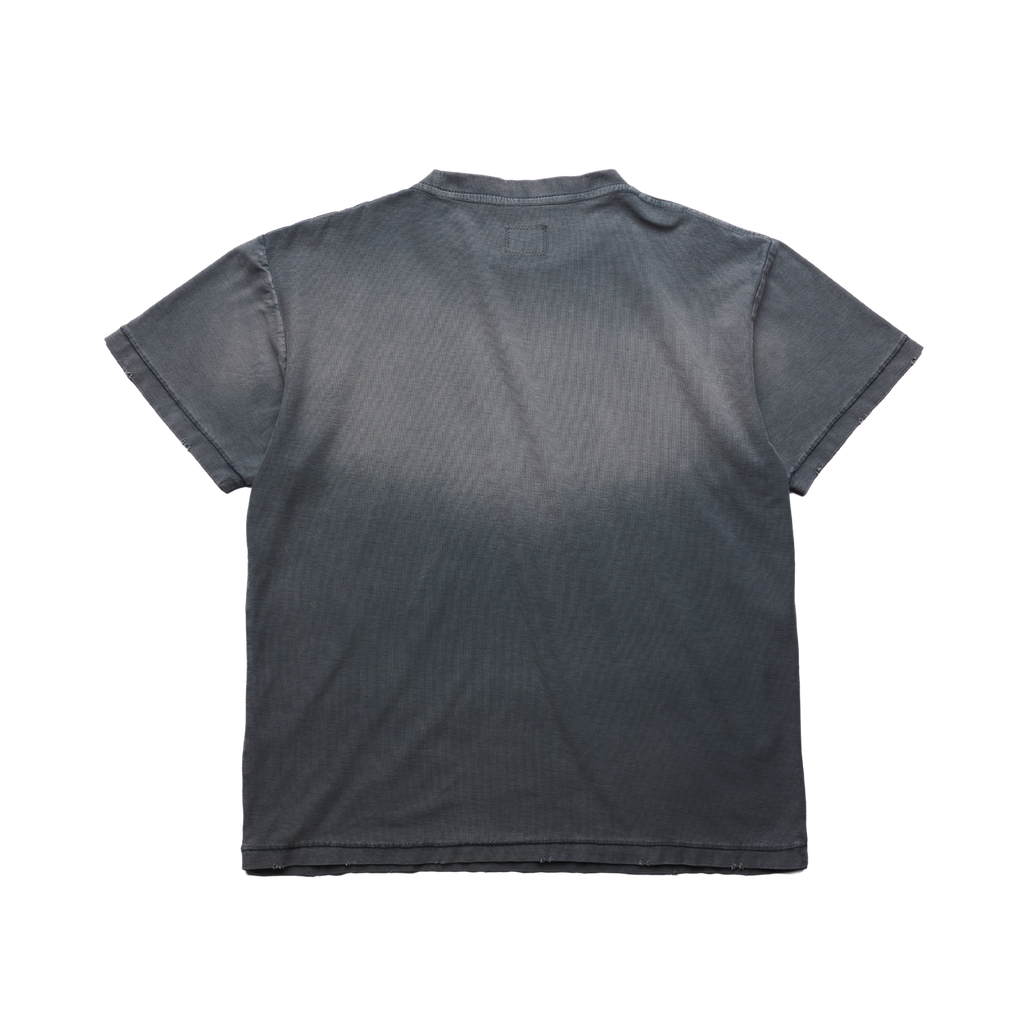 College Tee in Sunfaded Black