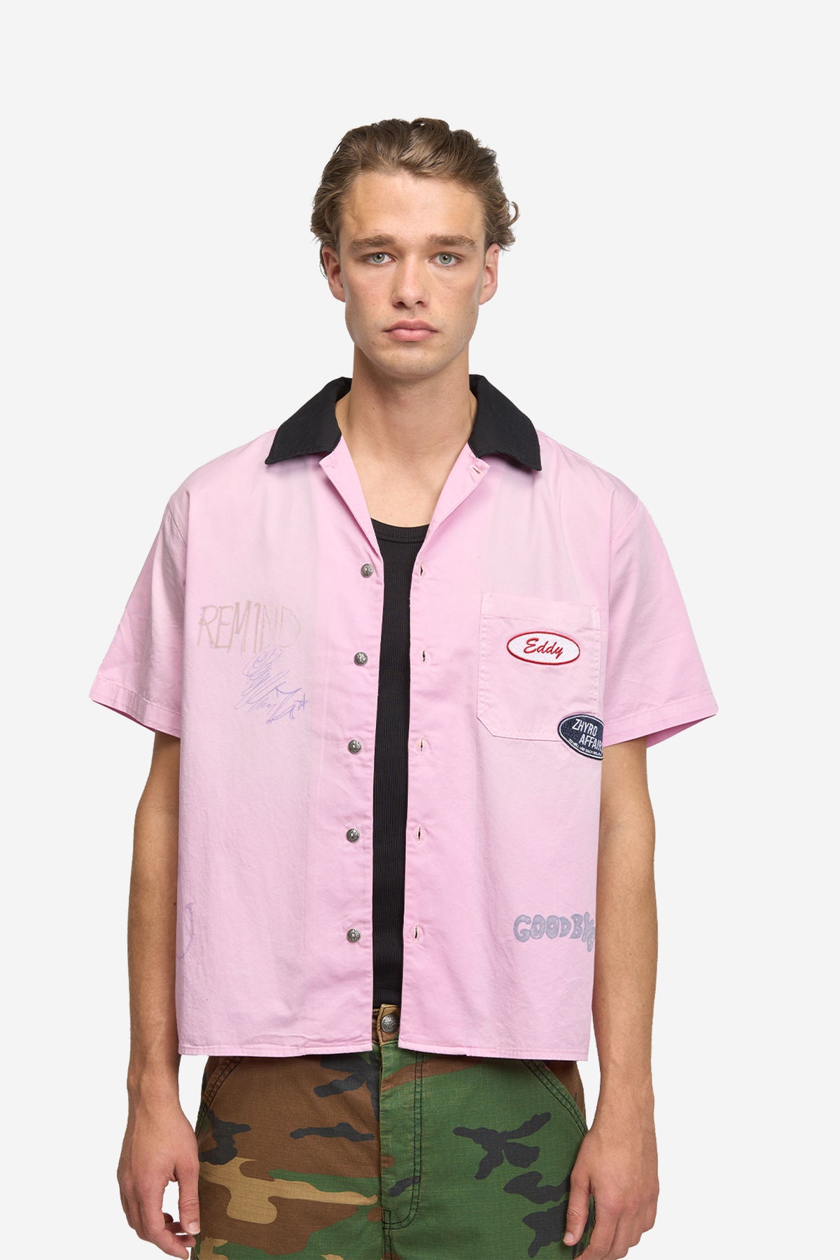 Remind Mechanic Shirt in Sunfaded Pink