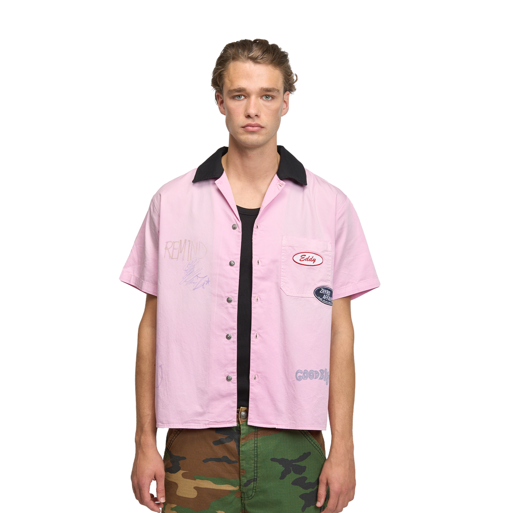 Remind Mechanic Shirt in Sunfaded Pink
