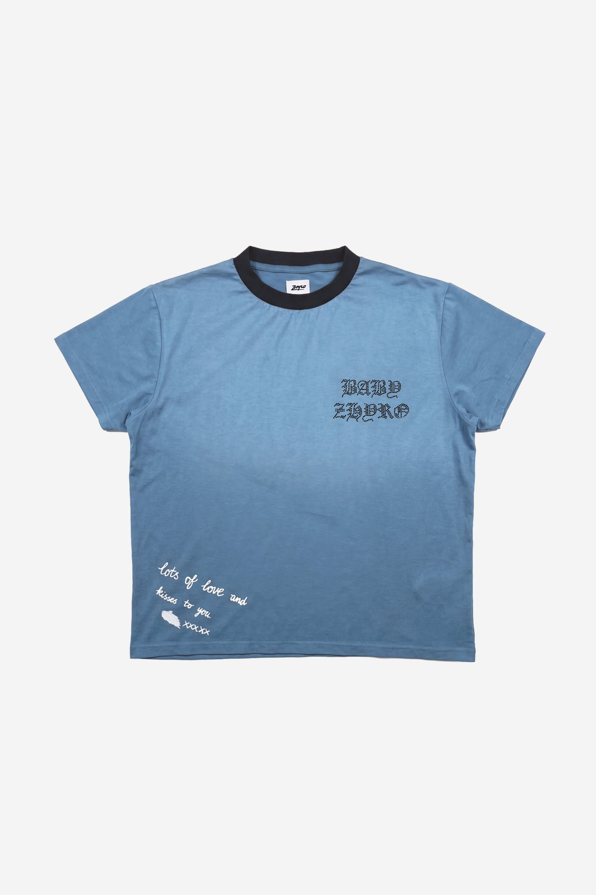 Eyes Tee in Washed Navy