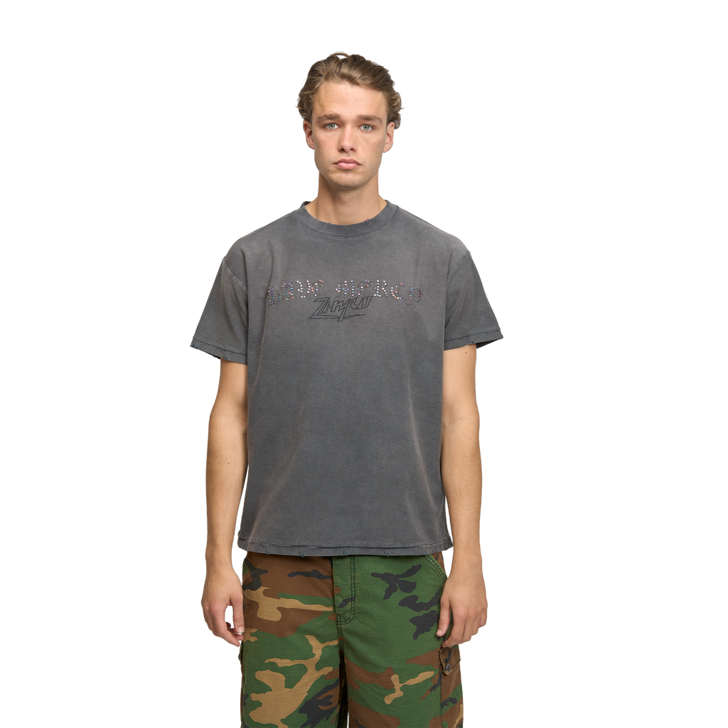 Mercy Tee in Sunfaded Black