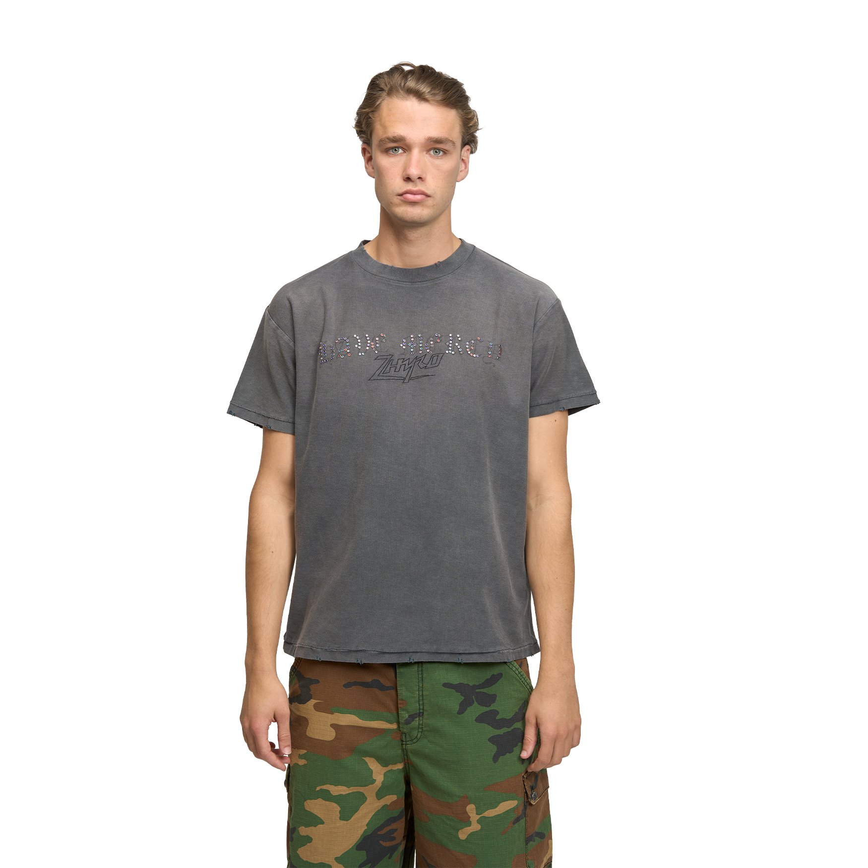 Mercy Tee in Sunfaded Black