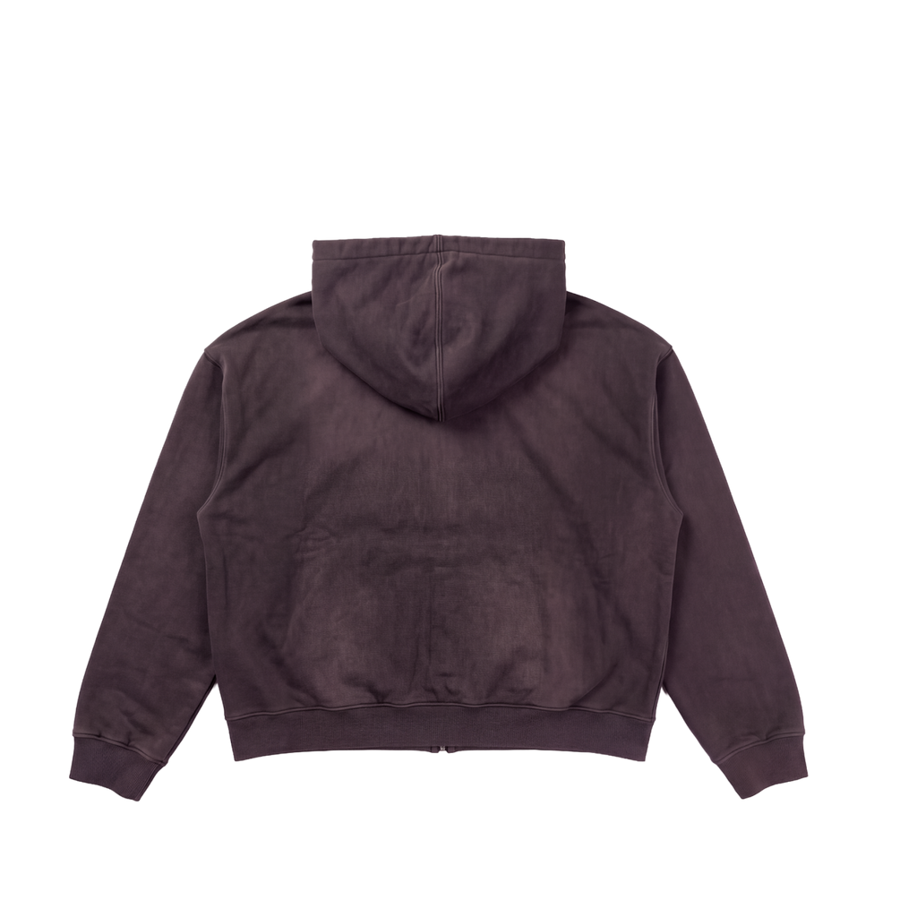 Horsey Zip Hoodie in Brown