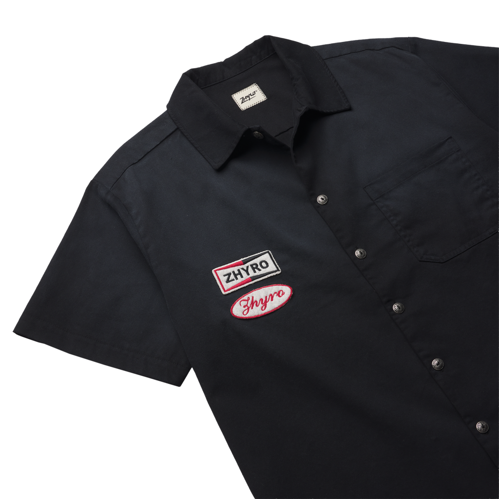 Mechanic Button Shirt in Sunfaded Black