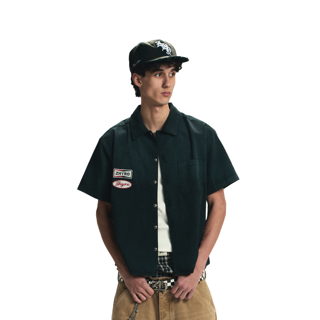 Mechanic Button Shirt in Sunfaded Black