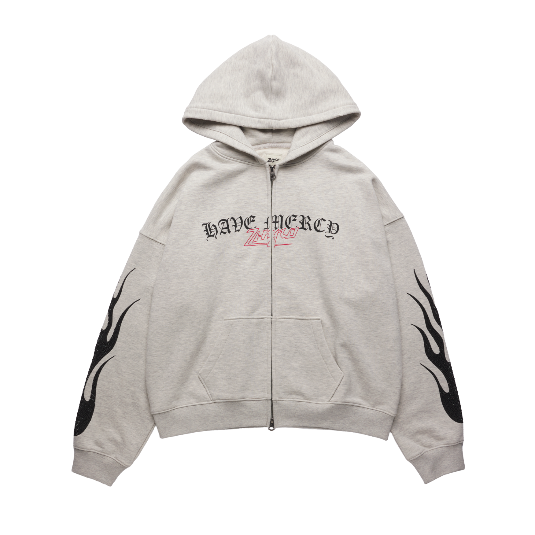 Mercy Zip Hoodie in Grey Melange
