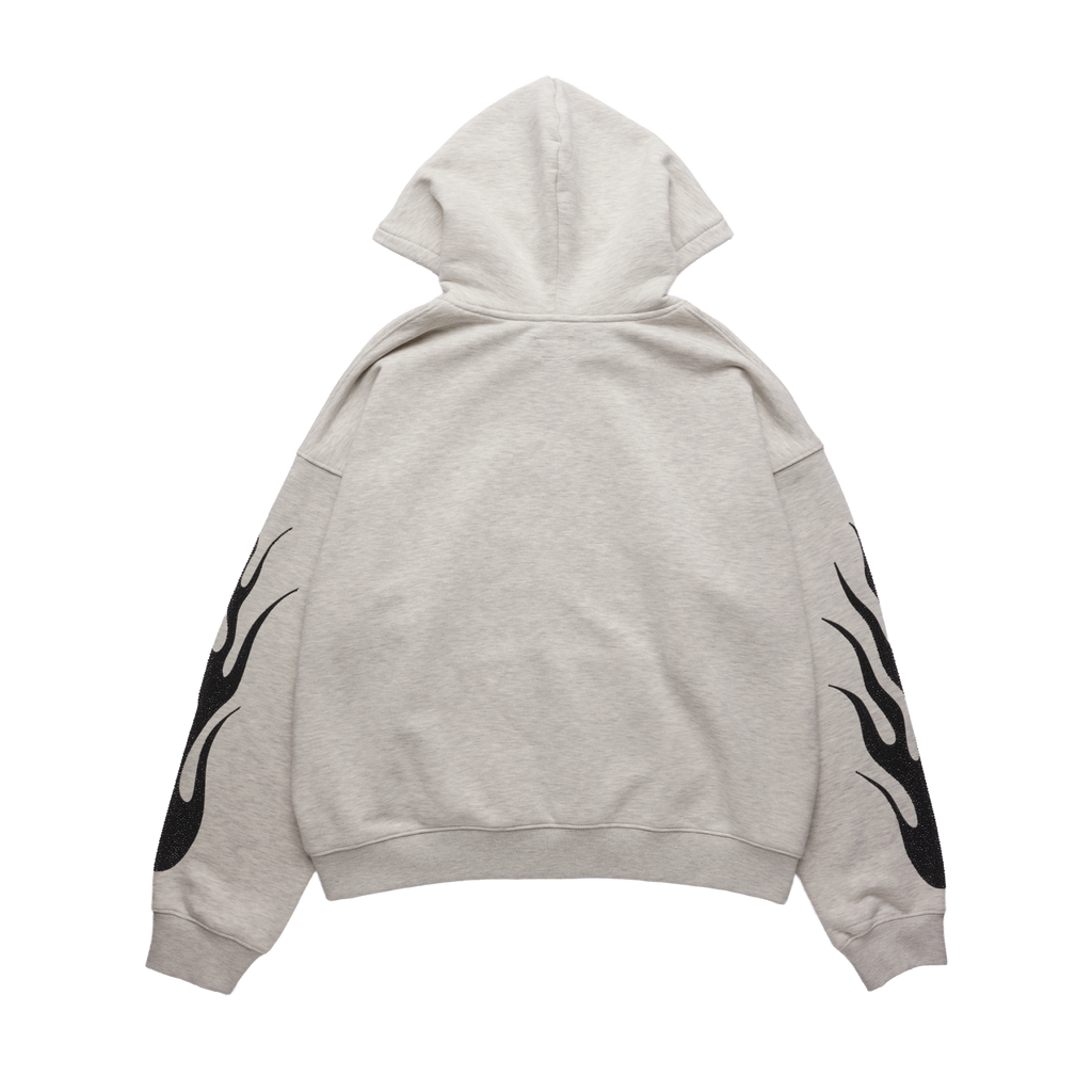 Mercy Zip Hoodie in Grey Melange