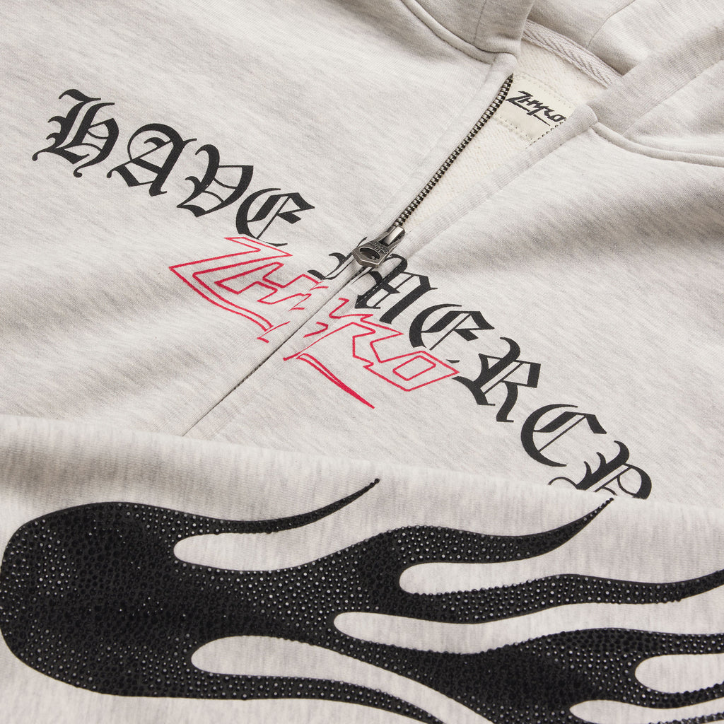Mercy Zip Hoodie in Grey Melange