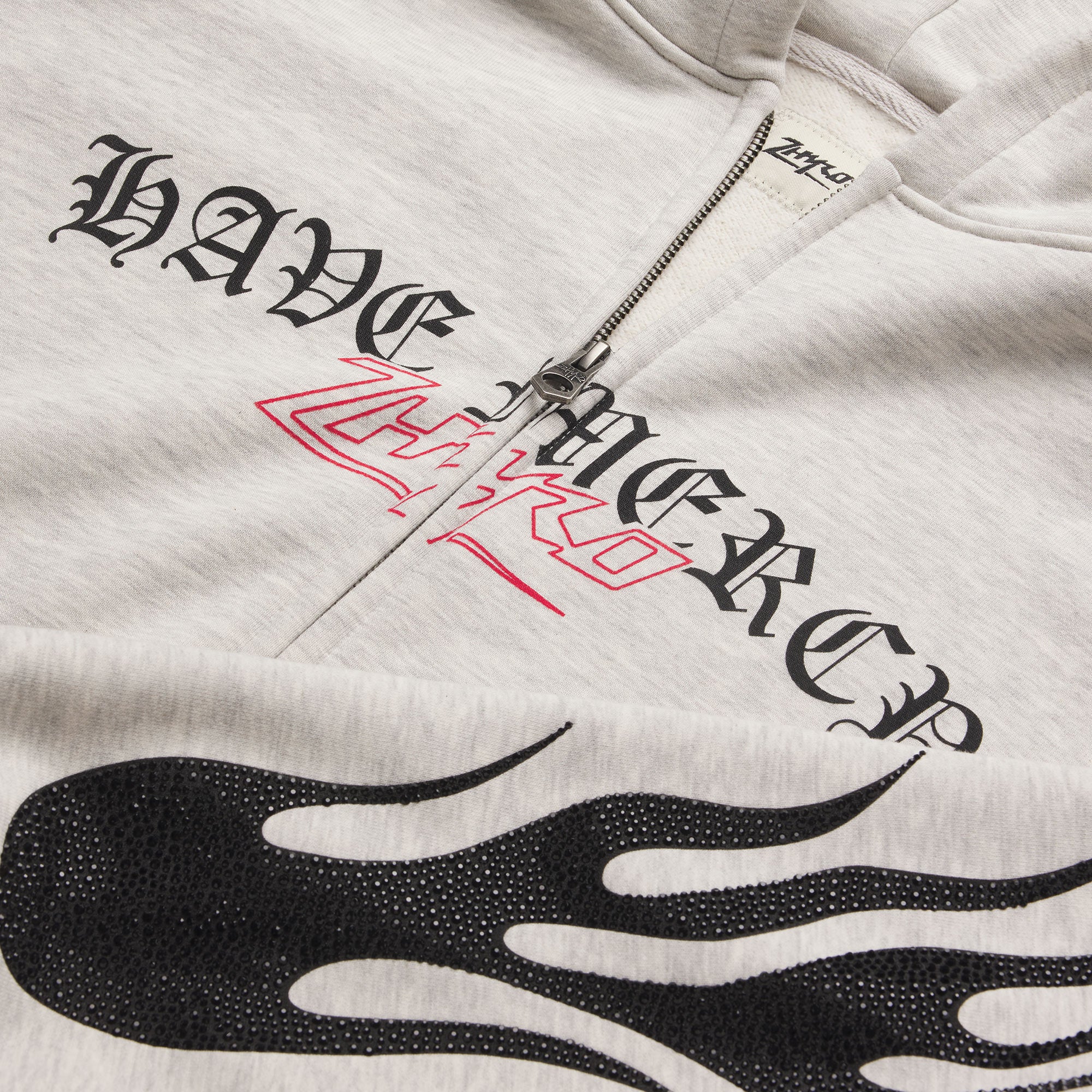 Mercy Zip Hoodie in Grey Melange