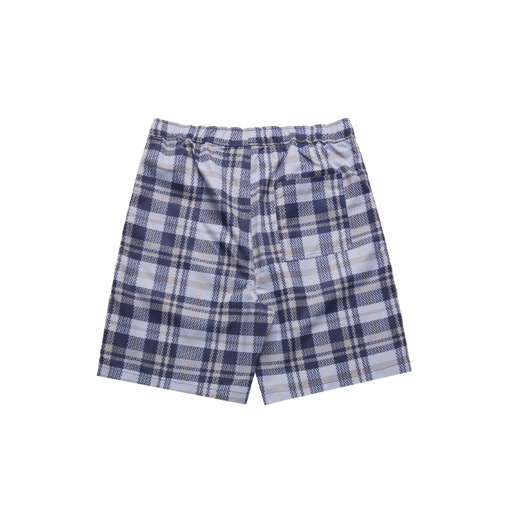 Nylon Plaid Shorts in Baby Blue
