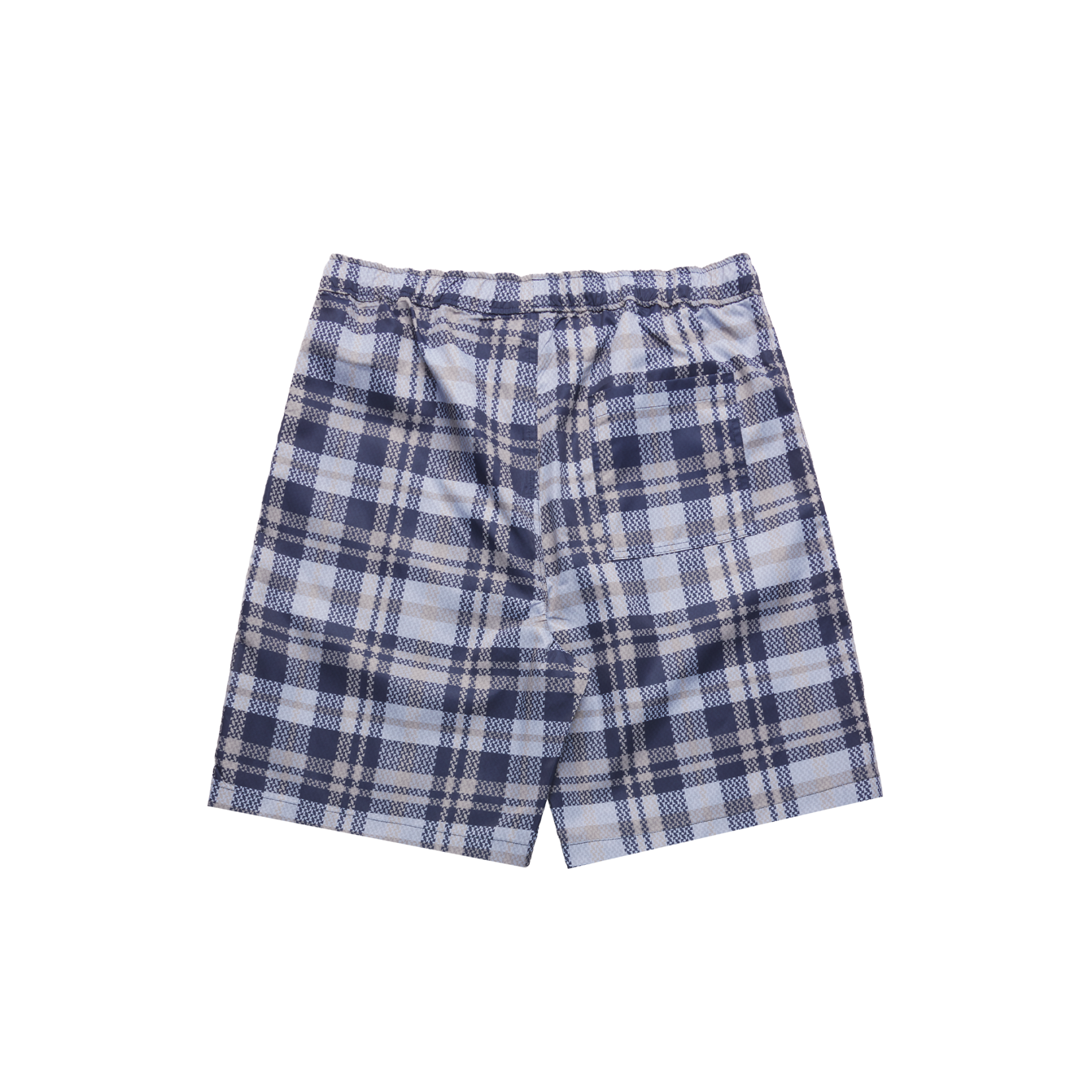 Nylon Plaid Shorts in Baby Blue