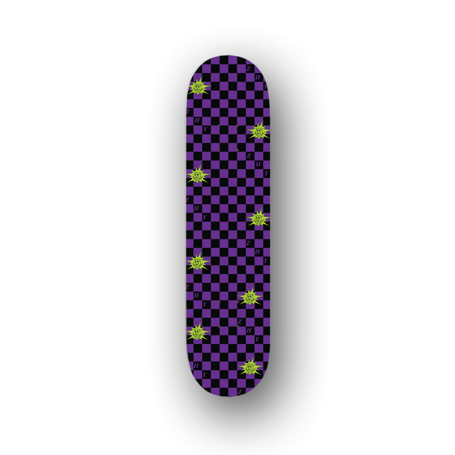 Skatedeck in Purple Checker