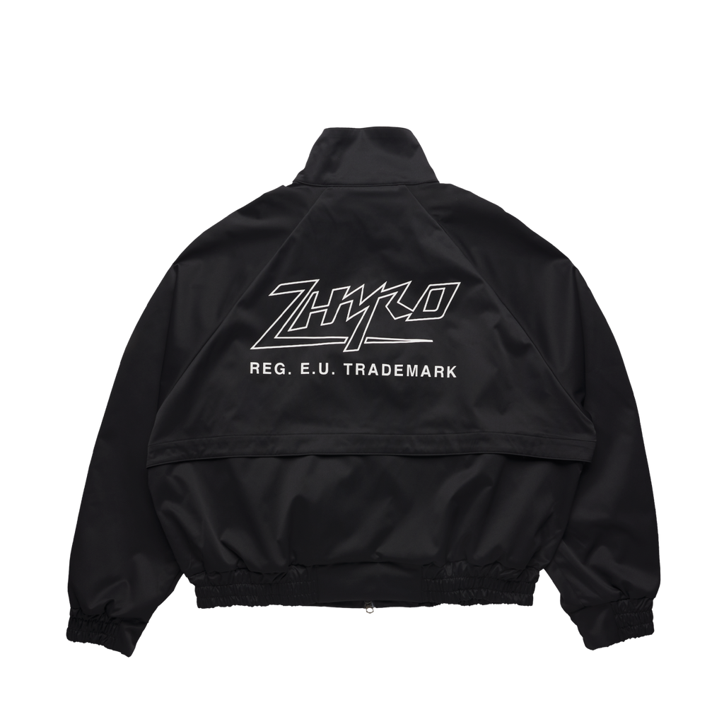 Parachute Windbreaker Jacket in Black