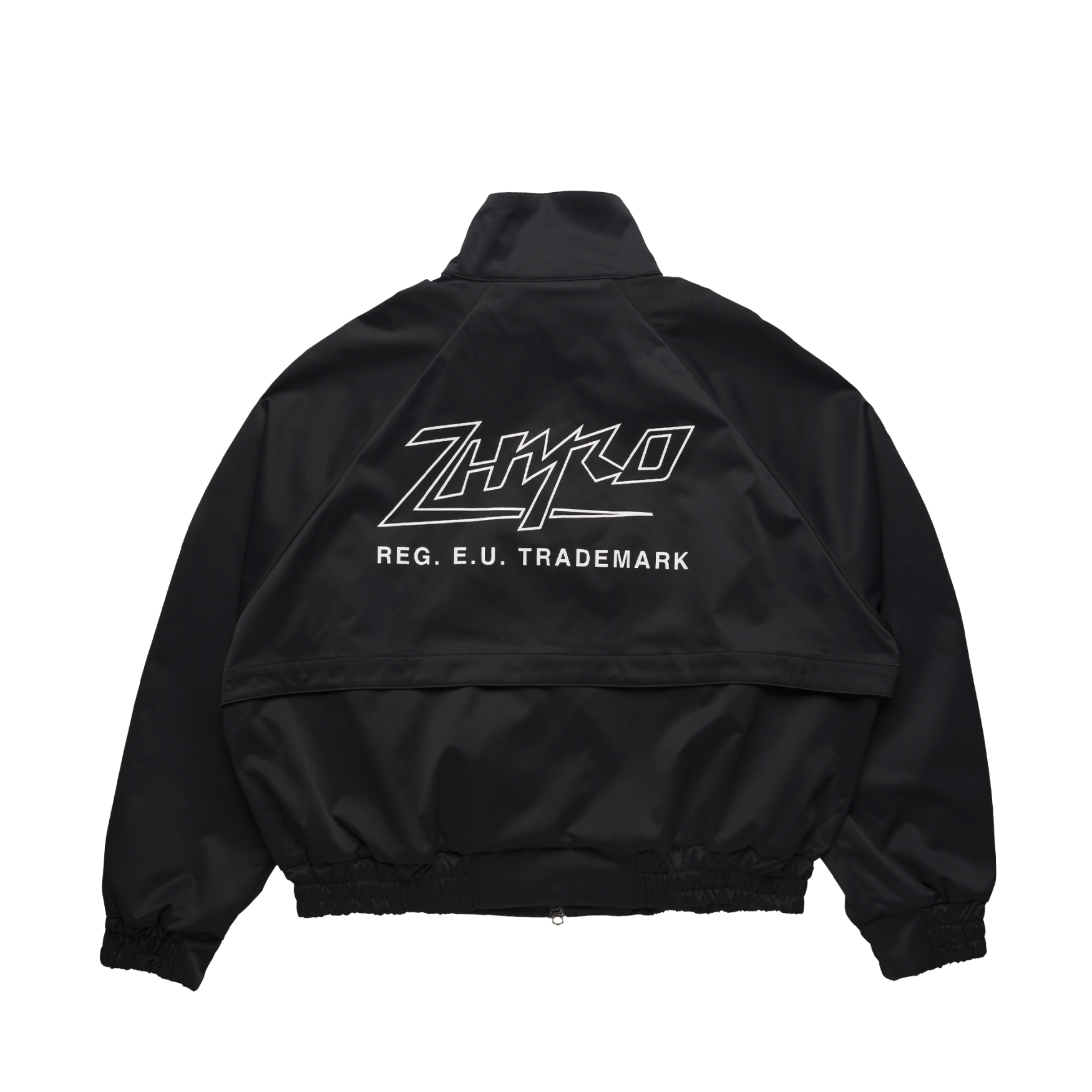Parachute Windbreaker Jacket in Black