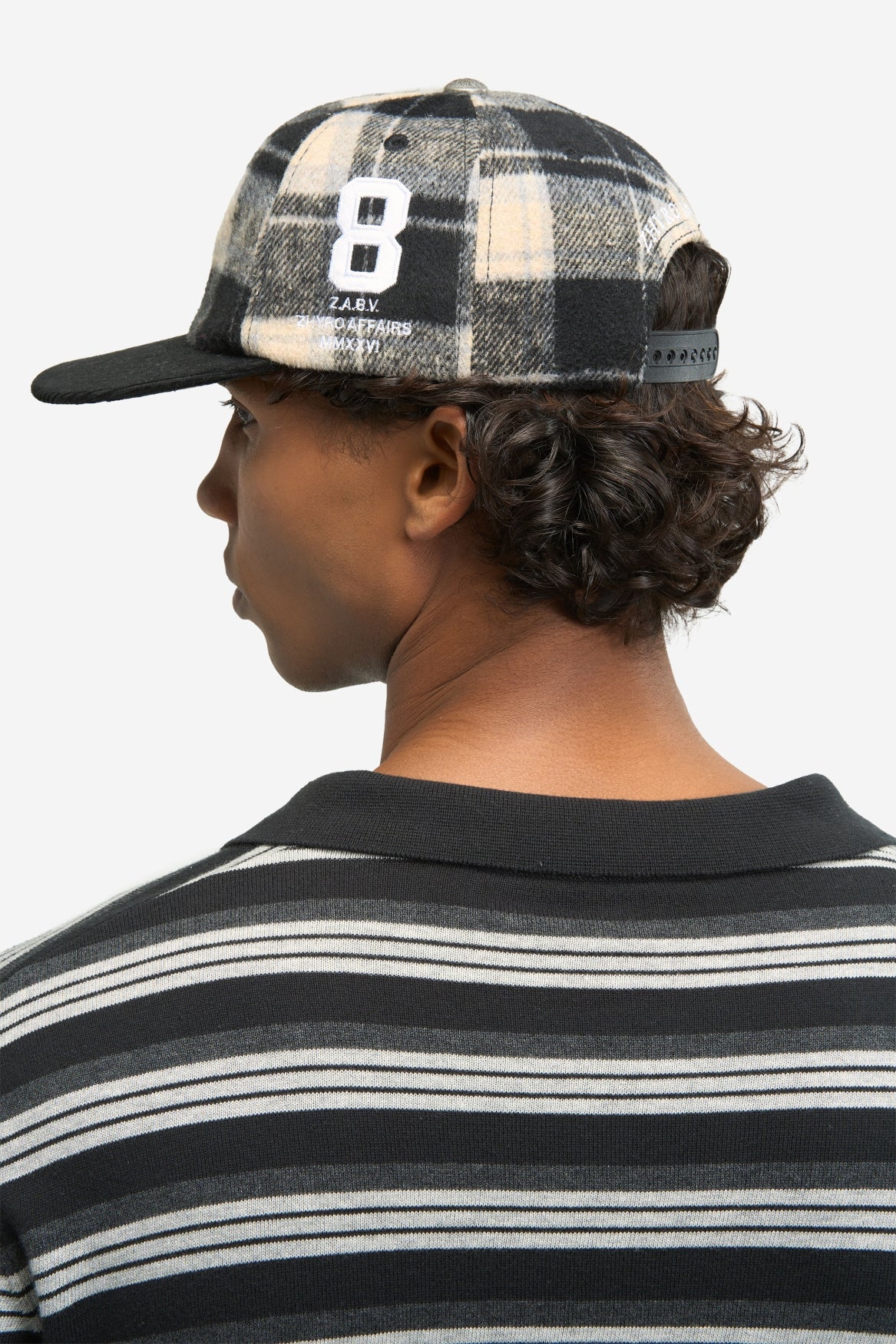 Plaid Cap in Black