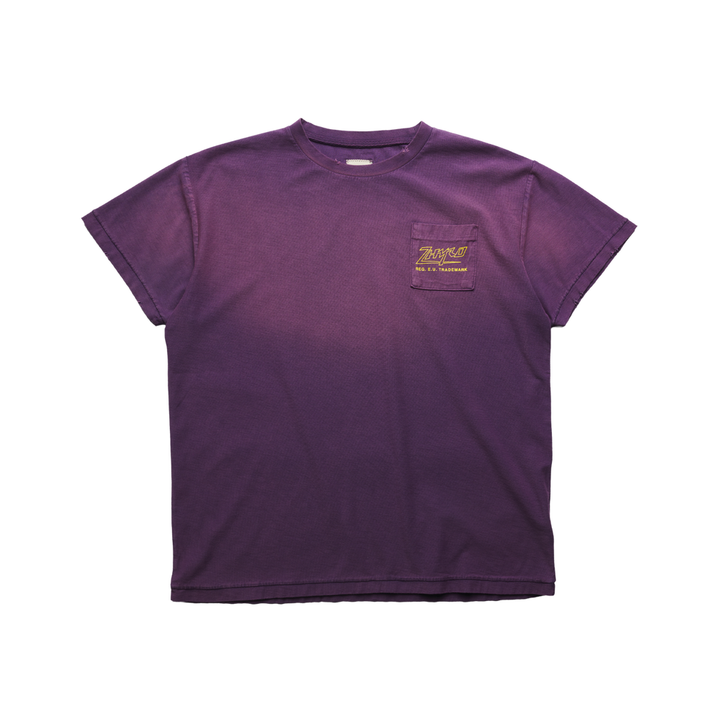 Pocket Logo Tee in Sunfaded Purple