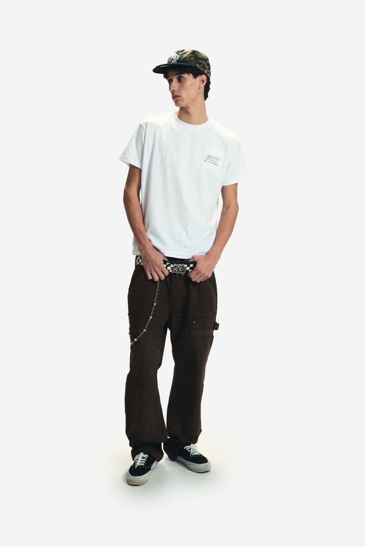 Pocket Logo Tee in White