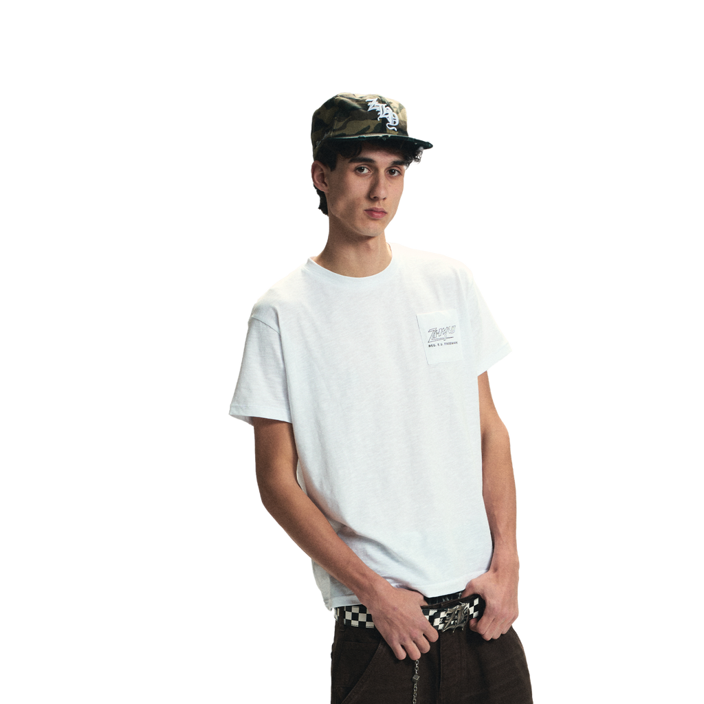 Pocket Logo Tee in White