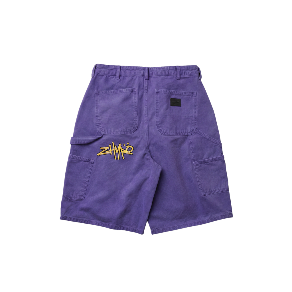 Carpenter Shorts in Washed Purple