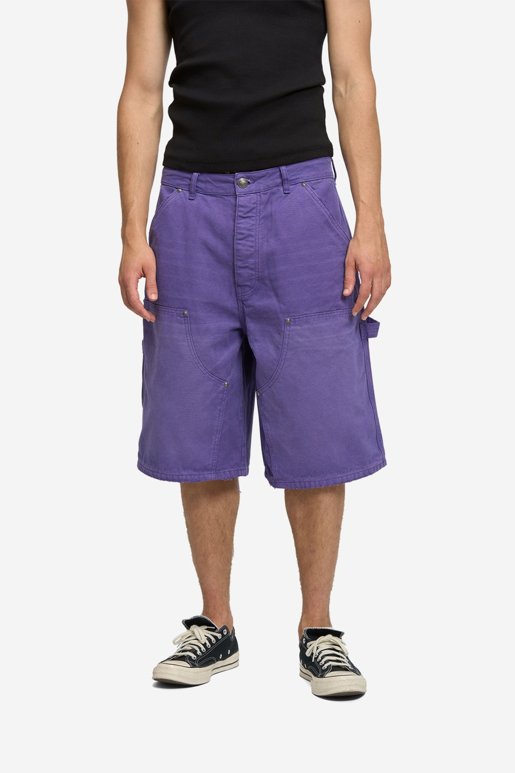 Carpenter Shorts in Washed Purple
