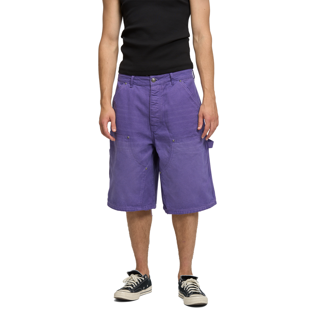 Carpenter Shorts in Washed Purple