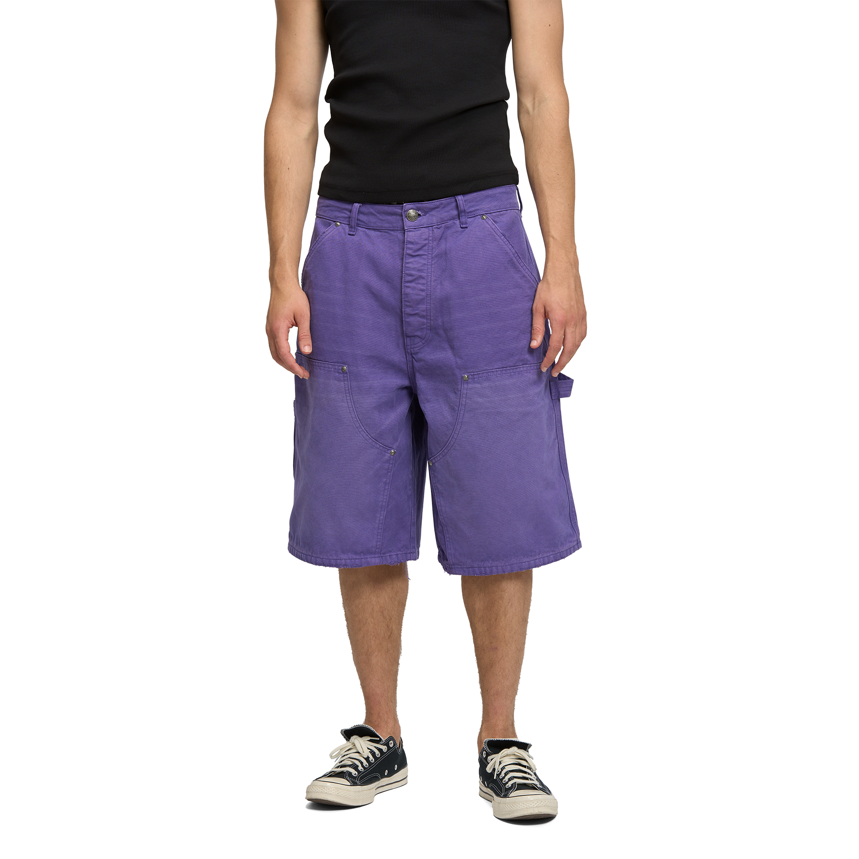 Carpenter Shorts in Washed Purple