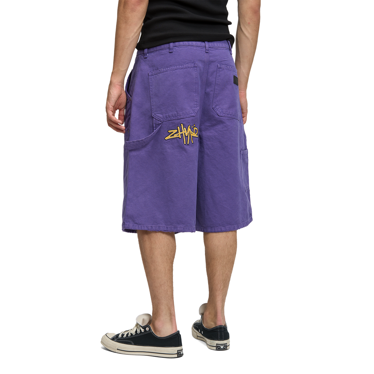 Carpenter Shorts in Washed Purple