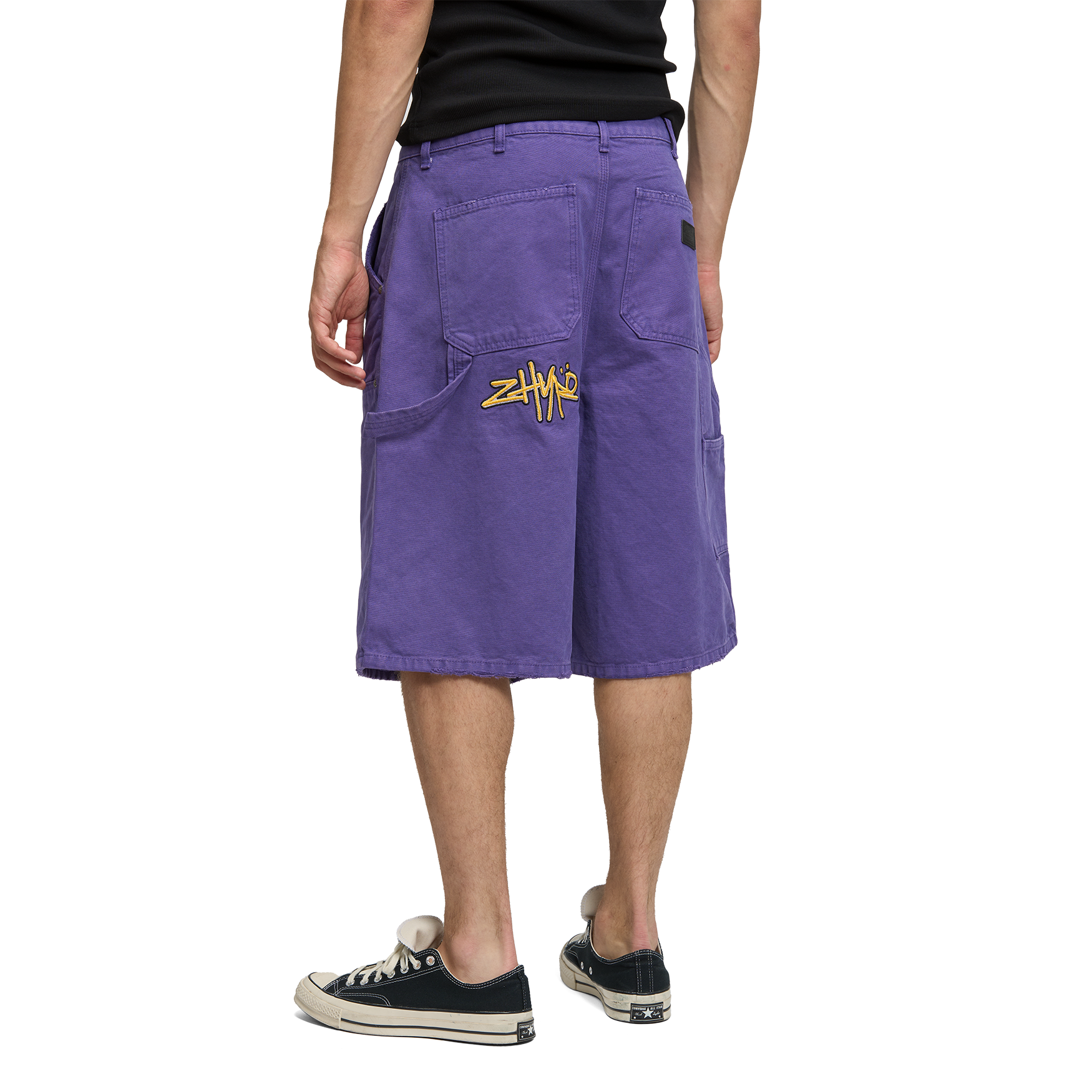 Carpenter Shorts in Washed Purple