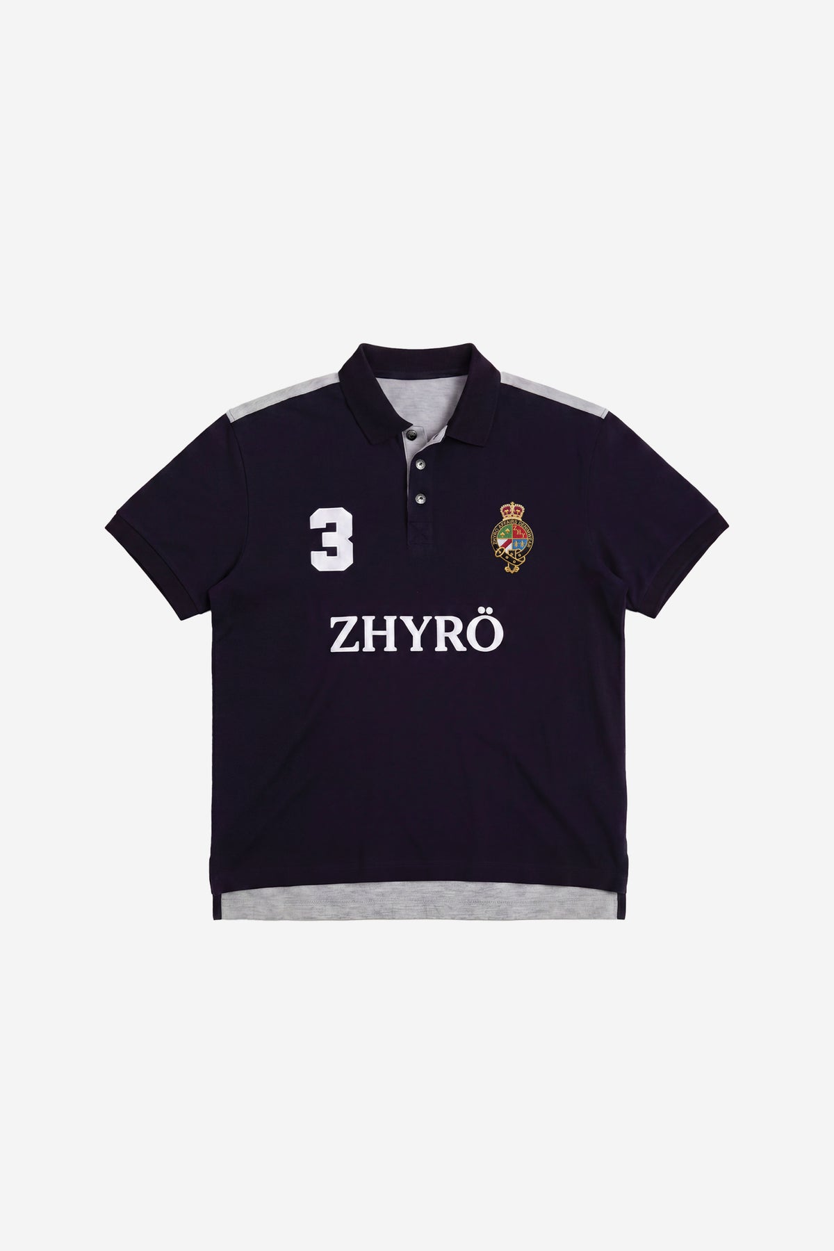 Rugby Polo in Black/Grey