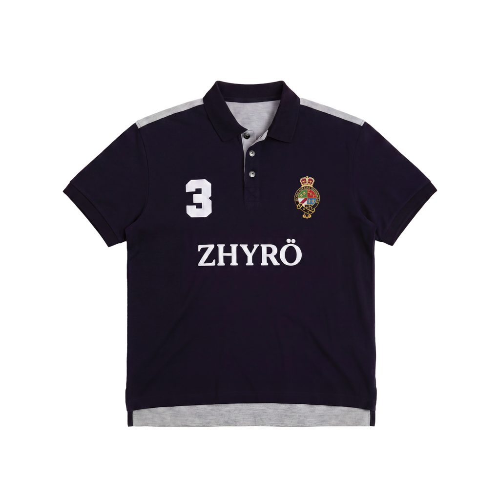 Rugby Polo in Black/Grey