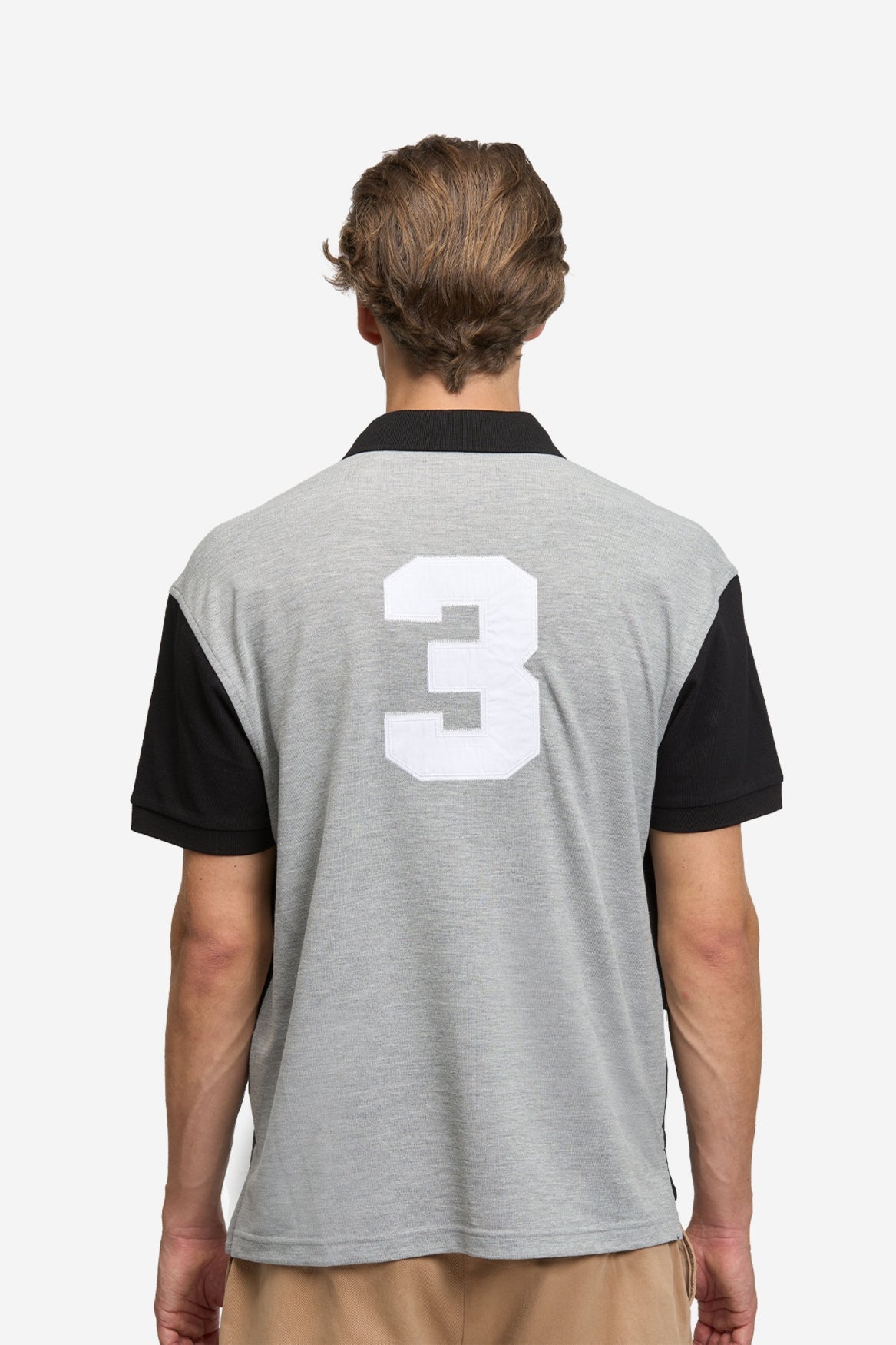 Rugby Polo in Black/Grey