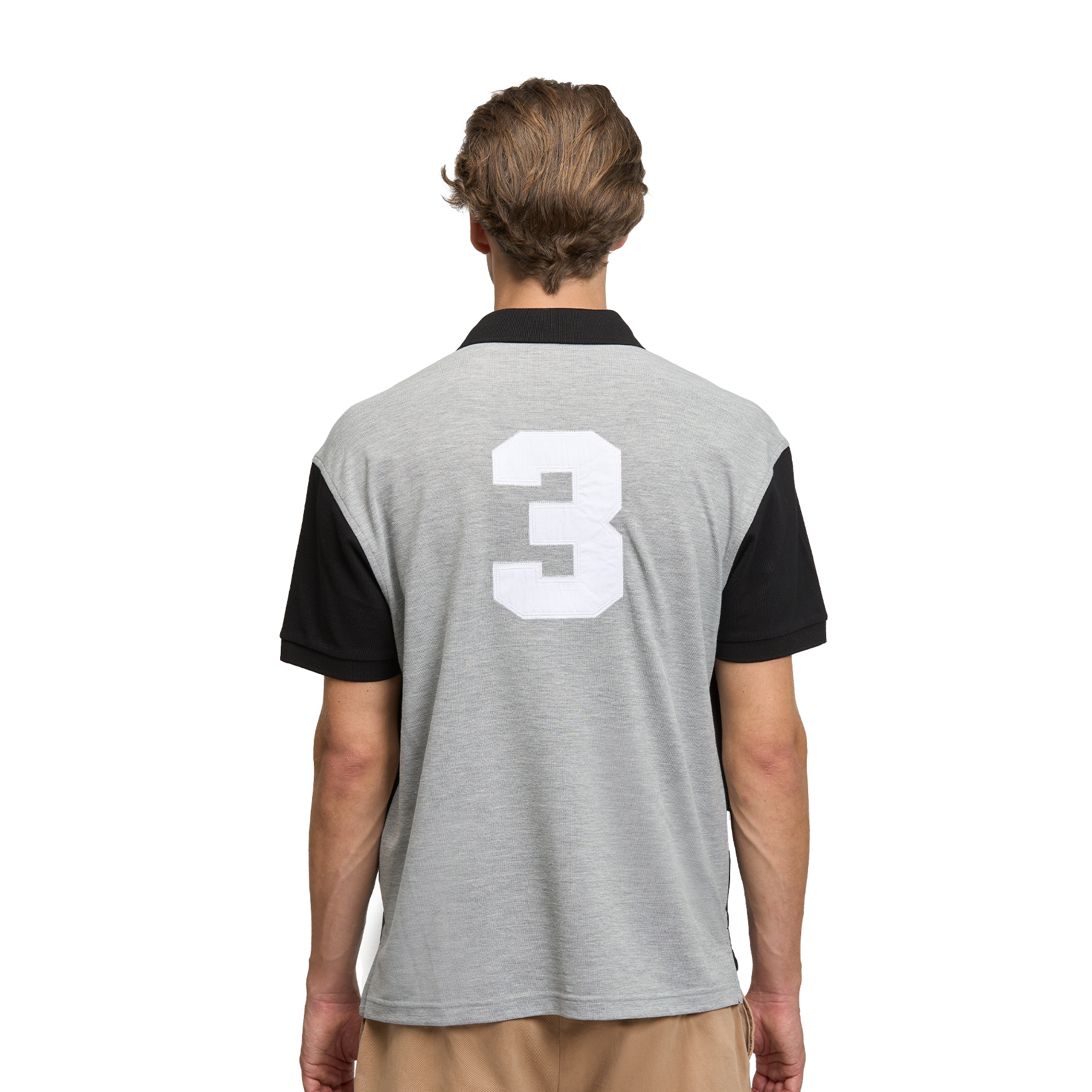 Rugby Polo in Black/Grey