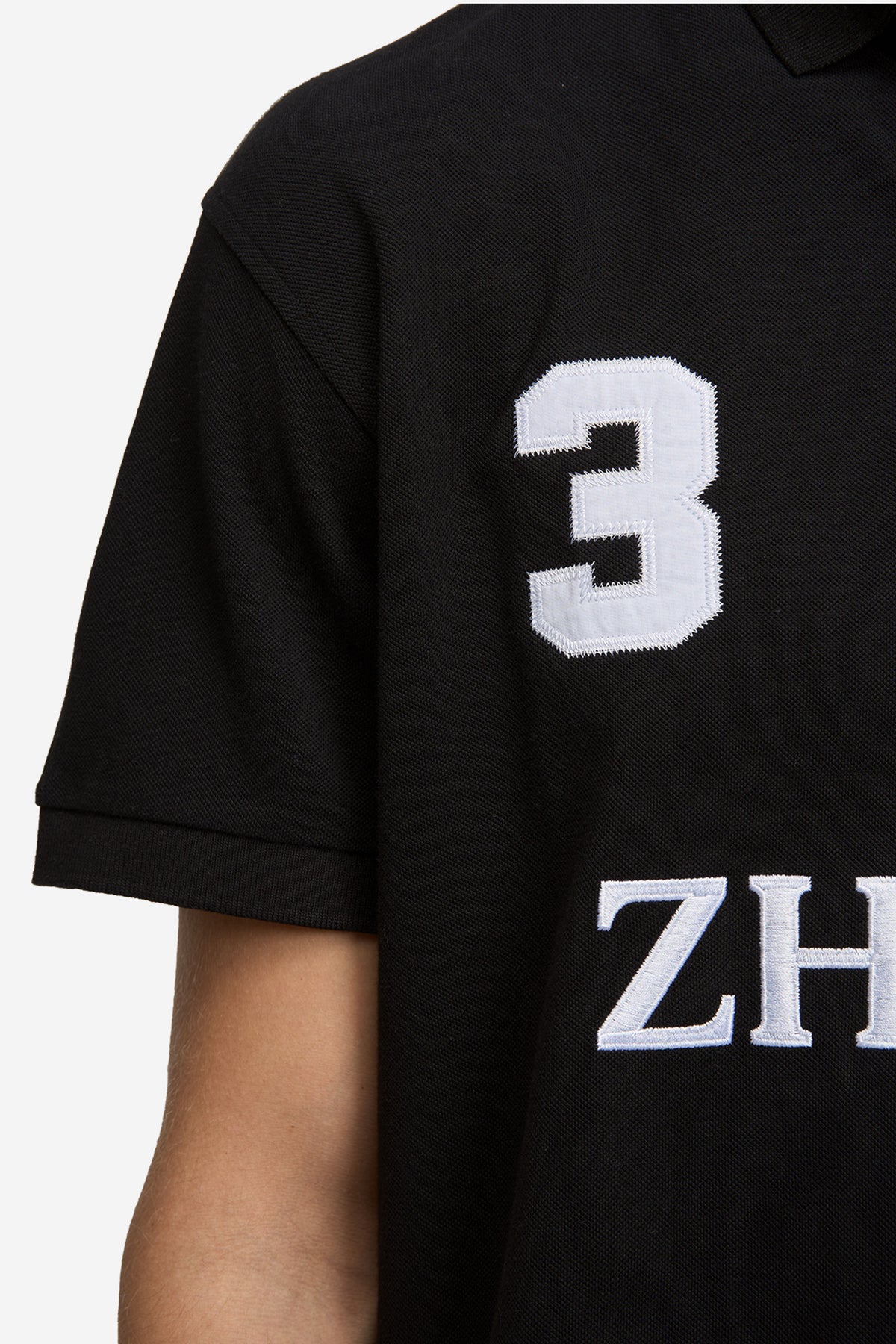 Rugby Polo in Black/Grey