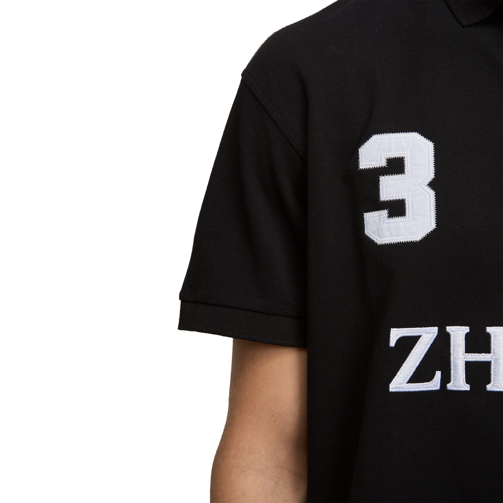 Rugby Polo in Black/Grey