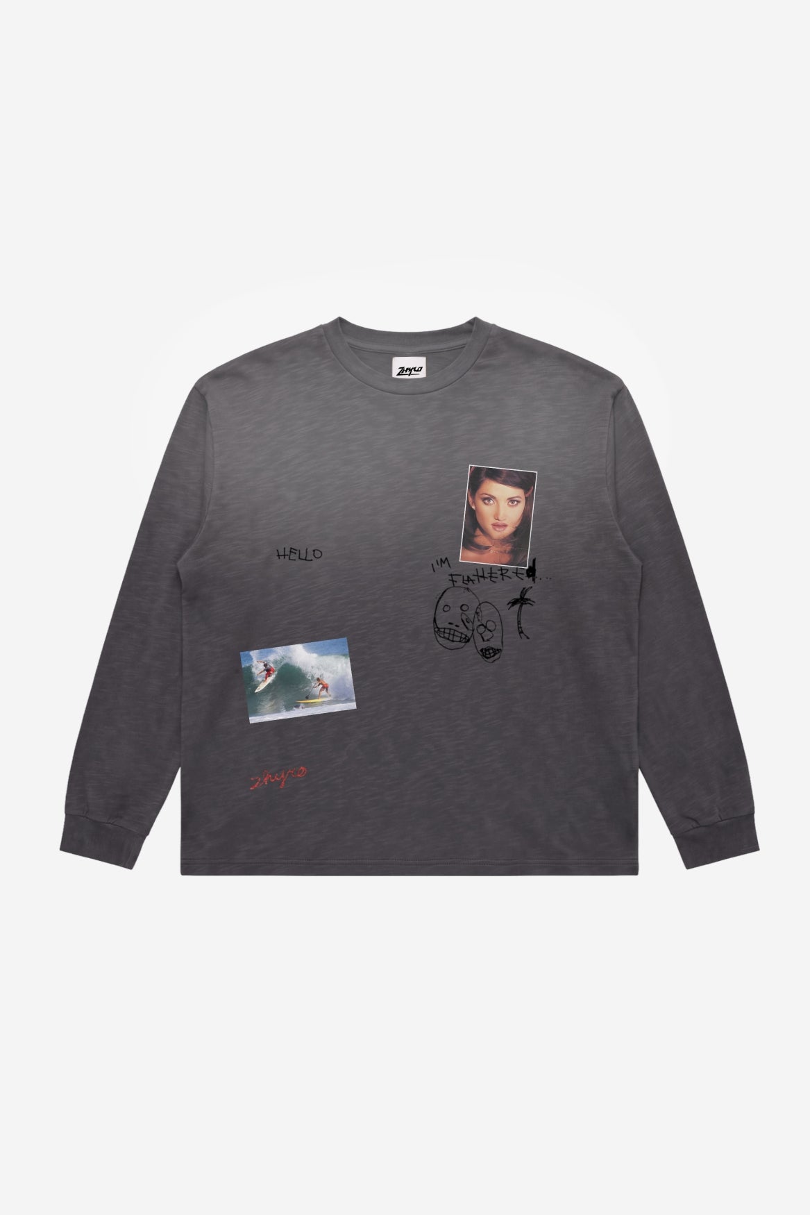 Surf Girl L/S in Washed Black