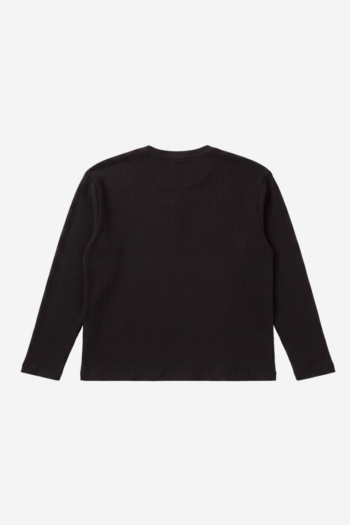 Waffle Henley in Black