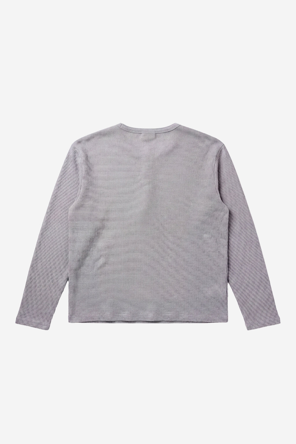 Waffle Henley in Grey Melange