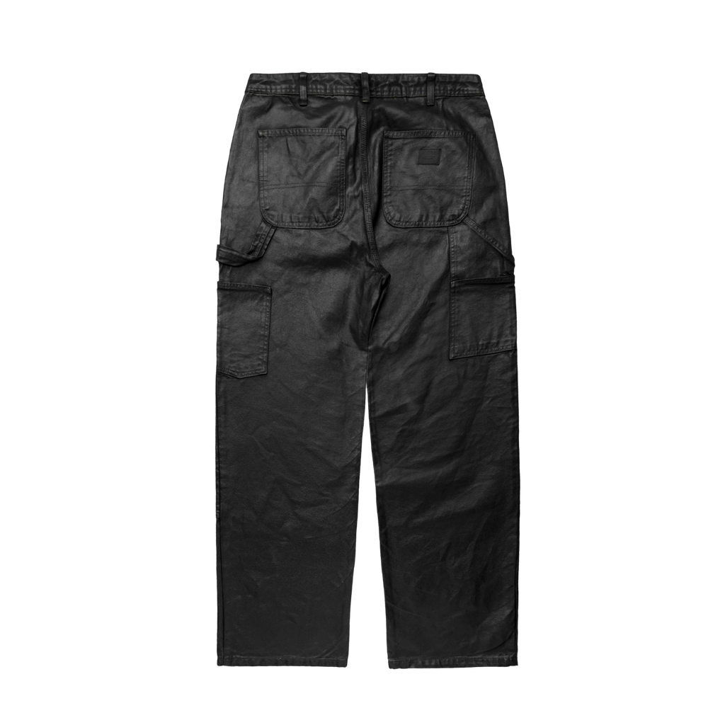 Waxed Workwear Pants in Black