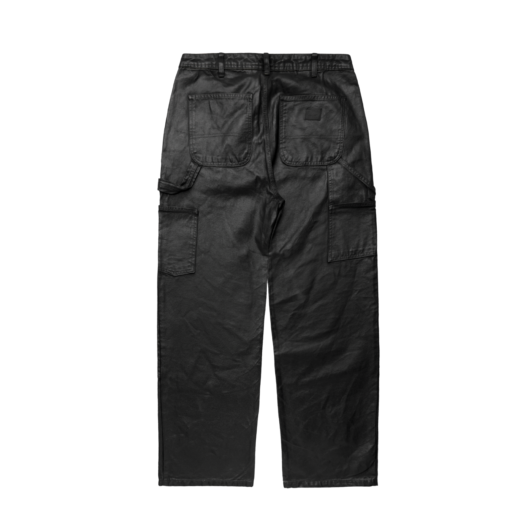 Waxed Workwear Pants in Black