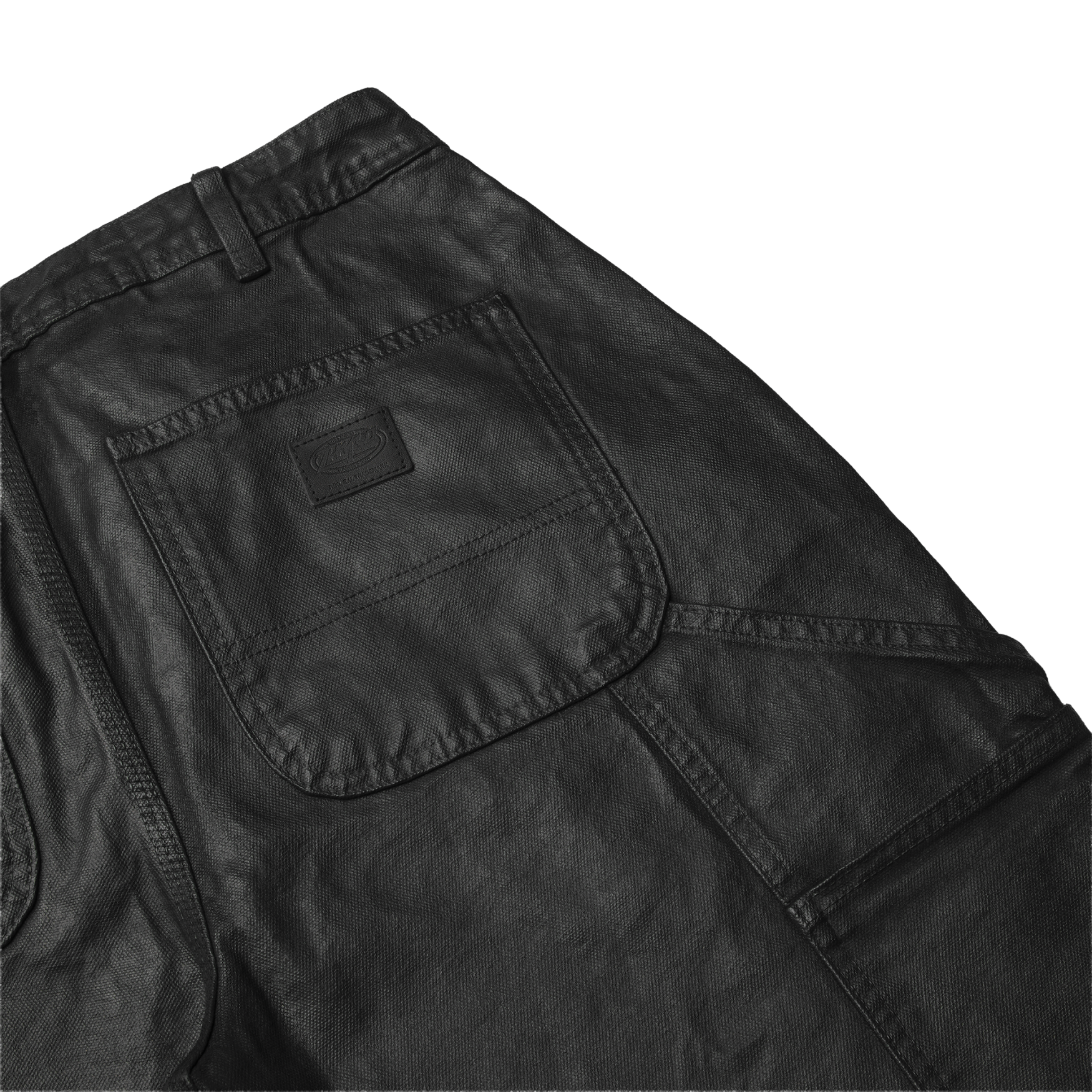 Waxed Workwear Pants in Black